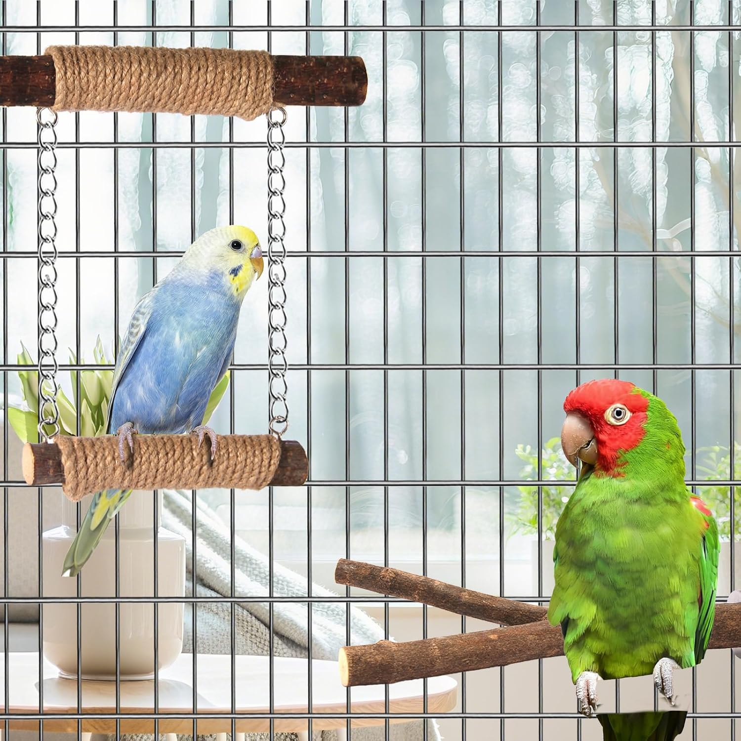 Natural Bird Perch Set - Hình 2