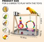 Wooden Bird Play Stand - Hình 2