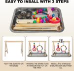Wooden Bird Play Stand - Hình 4