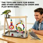 Wooden Bird Play Stand - Hình 6