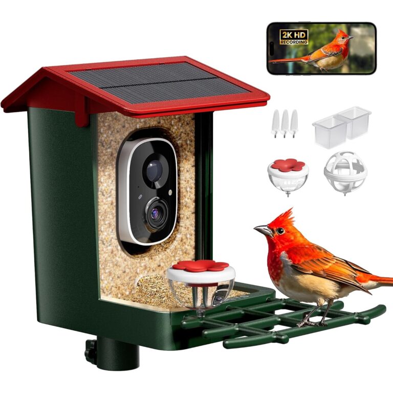 Smart Bird Feeder Camera - Smart Solar Bird Feeder with 2K HD Camera &